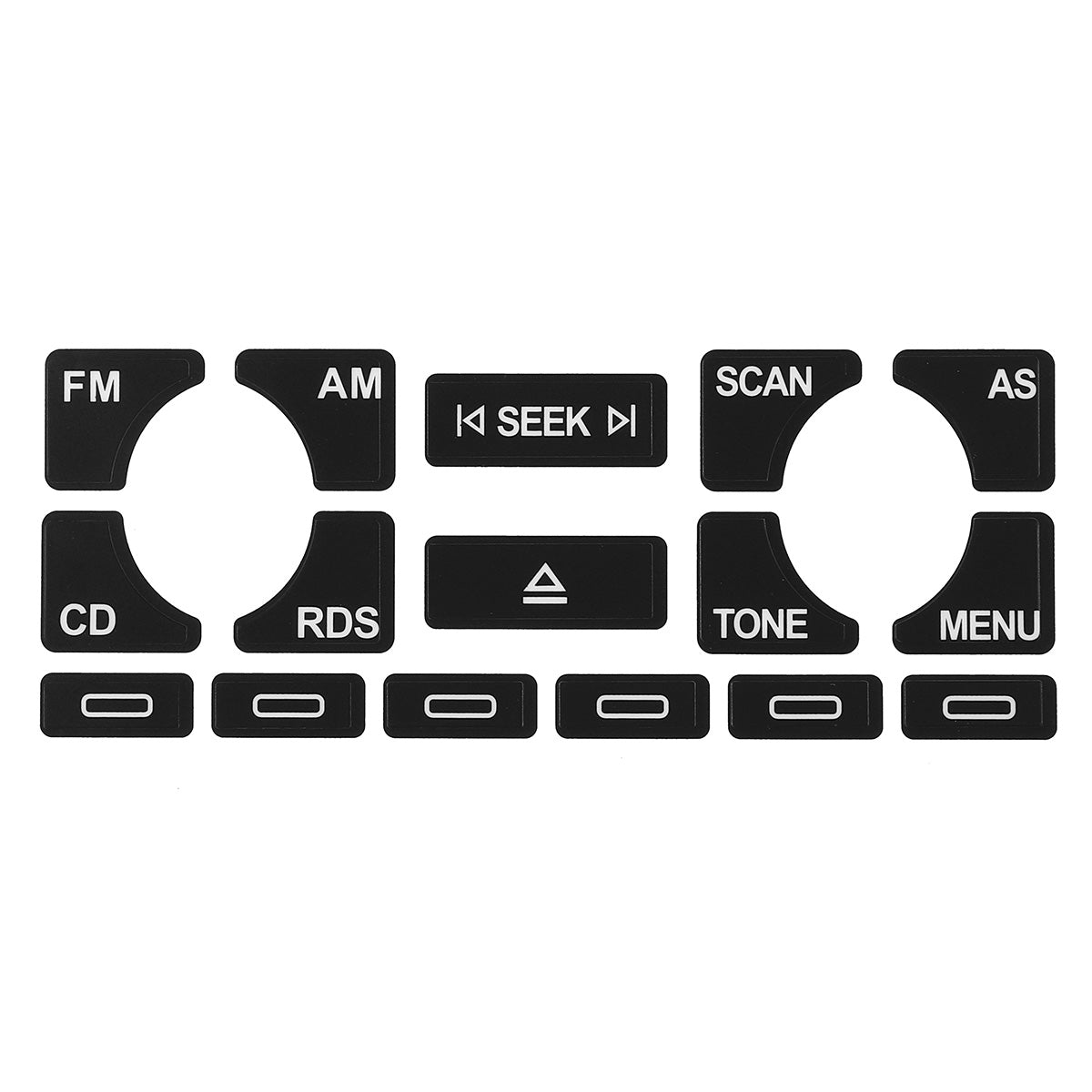 Car Radio Stereo Worn Peeling Button Repair Decals Stickers For Audi A4 B6 B7 A6 A2 A3 8L/P - Auto GoShop