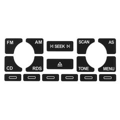 Car Radio Stereo Worn Peeling Button Repair Decals Stickers For Audi A4 B6 B7 A6 A2 A3 8L/P - Auto GoShop