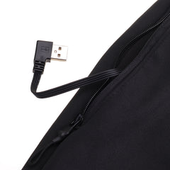 Black USB Intelligent Heating Trousers Carbon Fiber Heater Cotton Pants For Men