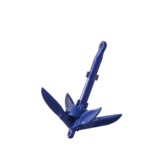 Midnight Blue Rowing Boats Folding Anchor 4 Tines Compact Anchor Buoy Kit Marine Rope for Canoes Kayaks Sailboat Fishing Accessories