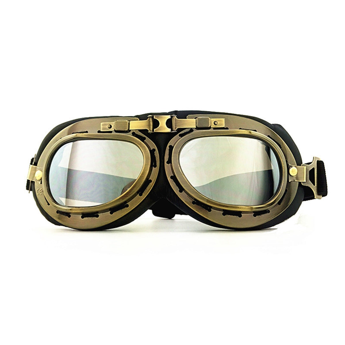 Dim Gray Retro Vintage Motorcycle Helmet Eyewear Goggles Riding Glasses