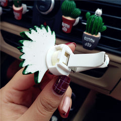 White Smoke Car Air Freshener Plants Perfume Vent Outlet Air Conditioning Fragrance Clip Cute Creative Ornaments Interior Auto Accessories