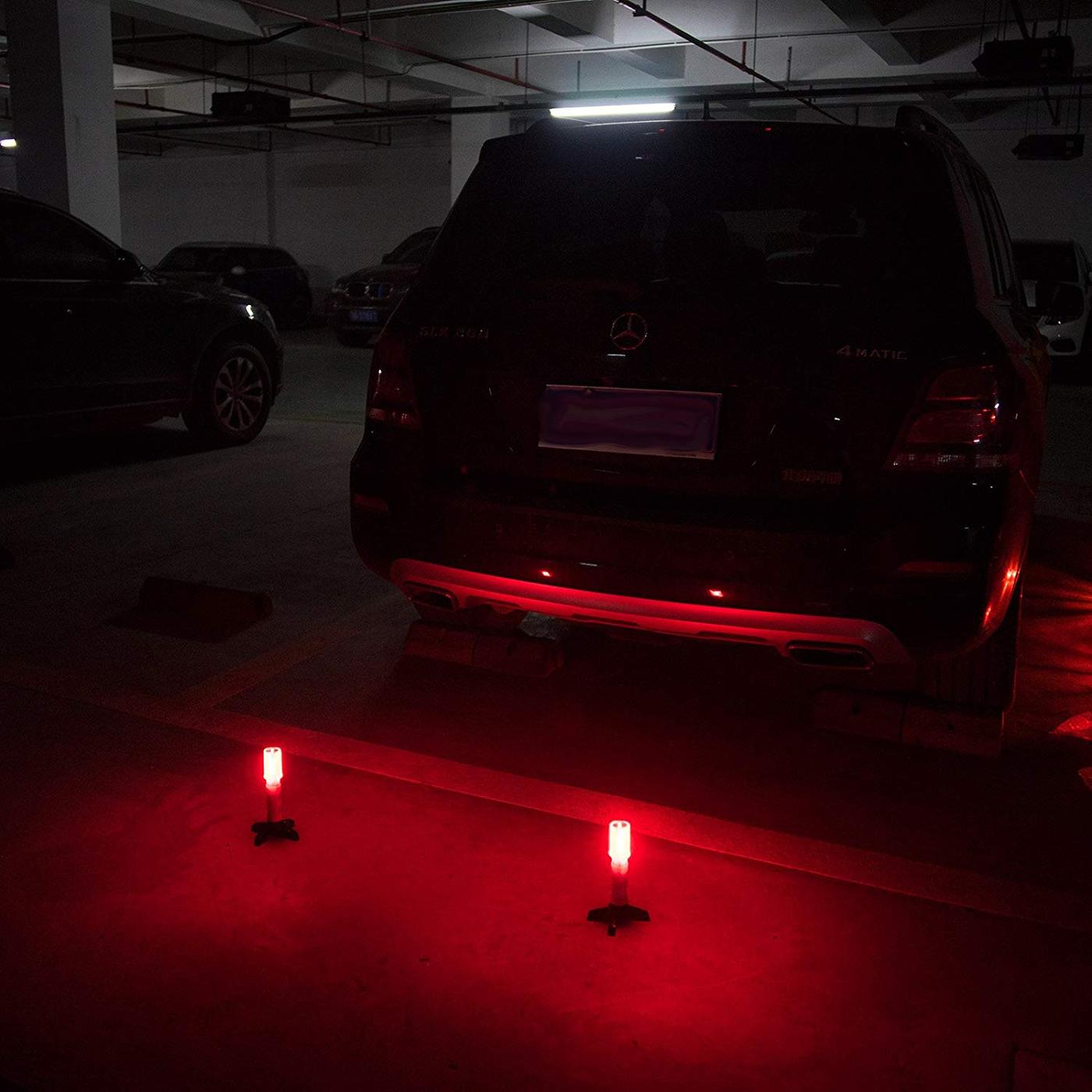 Dark Red 3-Light Mode Road Security Flashing Strobe Light for Emergency Situations