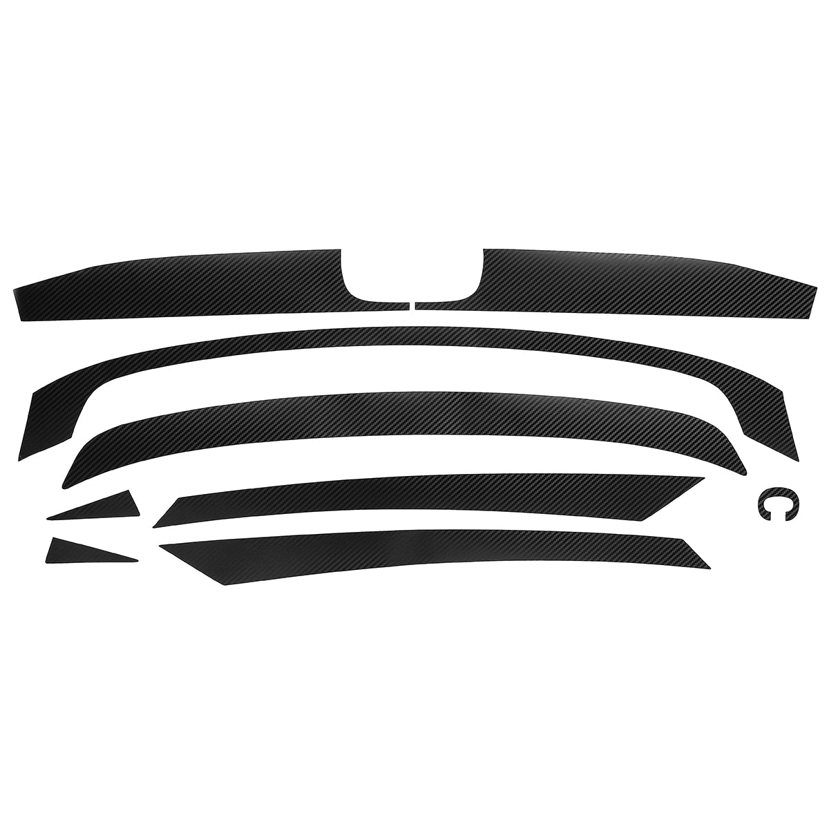 Dark Slate Gray Front Bumper Grille Sticker Decal Fit Honda Civic 10th 2016-17 Grill Decoration