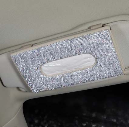 Diamond Car Visor Tissue Holder - Auto GoShop