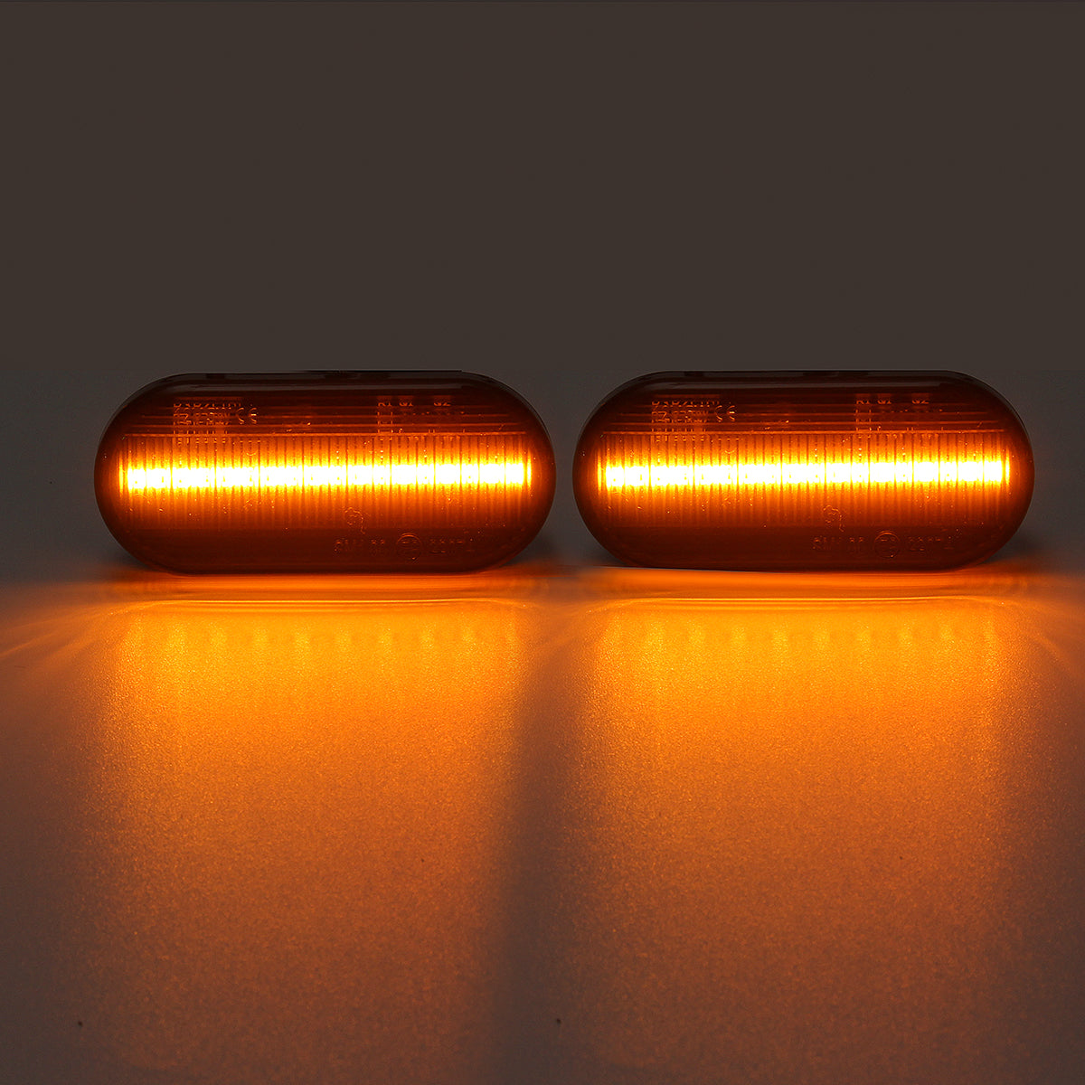 Dark Orange Smoked Lens Amber LED Side Marker Lights Turn Lamps For VW Golf MK4 1997-2005 Bora