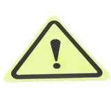 Pegatina de advertencia reflectante de exclamación triangular