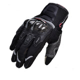 Black Motorcycle Full Finger Gloves Touch Screen Carbon Fiber For Dirt Bike Racing Cycling MAD-03