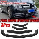 Front Bumper Lower Splitter Lip Diffuser Guard Front Shovel Mate Black For Mercedes For Benz W204 C180 C200 C250 Sedan 2008-2014 - Auto GoShop