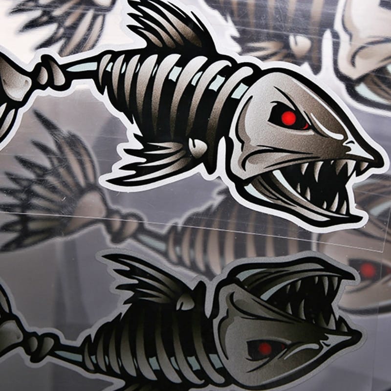 3D Fish Skeleton Car Stickers
