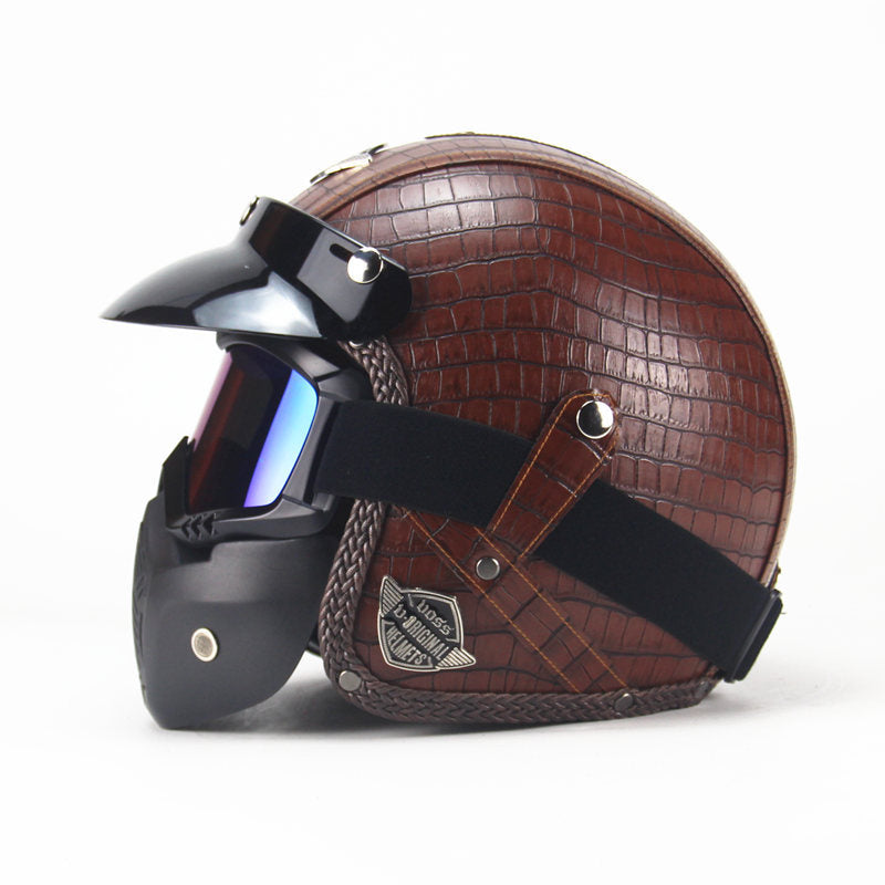 The four seasons retro helmet handmade Harley helmet - Auto GoShop