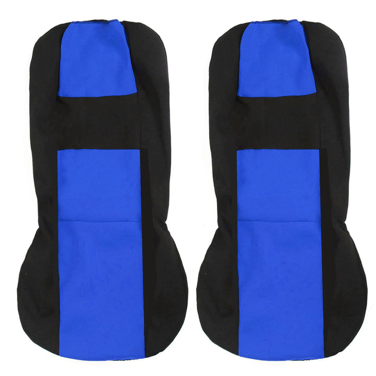 Universal Car Seat Covers Protectors Cushions Full Set Cover 4 Heads Blue+Black - Auto GoShop