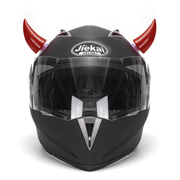 Black Motorcycle Helmet Headwear Accessories Suction Cups Horns Decor Decoration Muti-colors