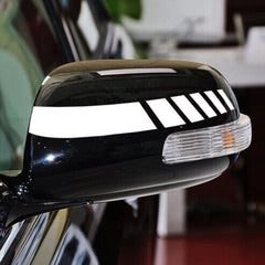 White Rearview mirror car sticker