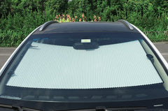 Light Gray Car sunshade automatic retractable sun block sunscreen insulation curtain car front gear