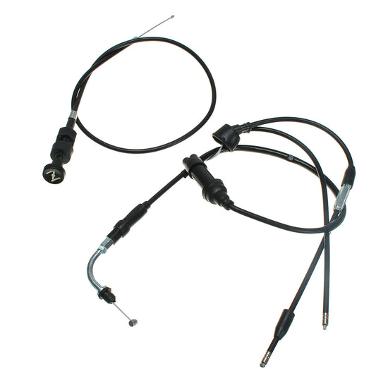 Dark Slate Gray Motorcycle Choke and Throttle Cable For Yamaha PW50 1981-2009