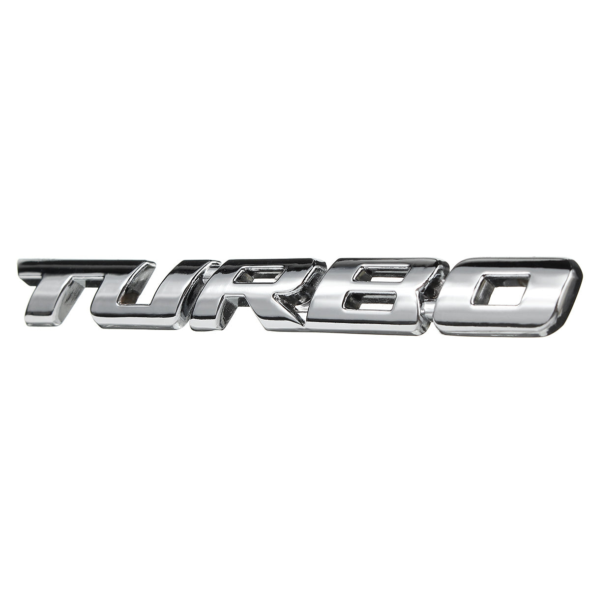 White Smoke Turbo 3D Metal Car Decals Lettering Badge Sticker for Auto Body Rear Tailgate