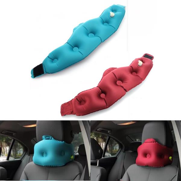 TPU Inflatable Car Pillow Neck Support Decompression Neck Collar For Travel Airport - Auto GoShop