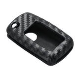 Black Carbon Fiber Color Silicone Remote Smart Key Case Cover Fob For Seat Altea Ibiza VW Passat Jetta (1)