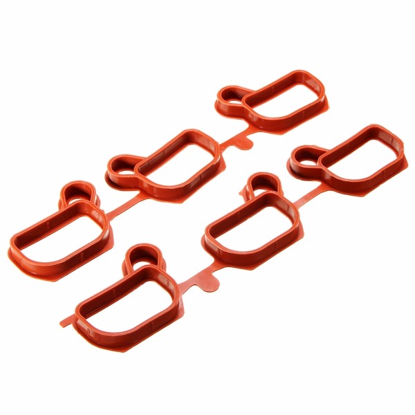 Dark Red 5pcs Engine Intake Manifold Gasket Repair Replacement Set Victor Reinz OEM 36631 For BMW E36 E39 E46