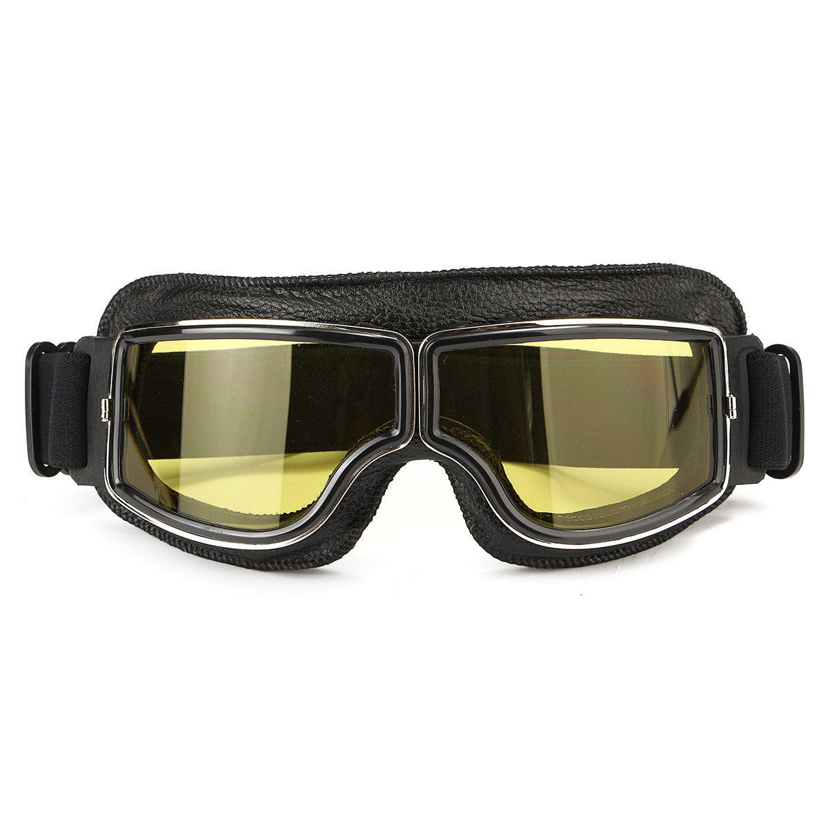 Dim Gray Helmet Leather Goggles Anti-UV Protective Glasses Eyewear Motorcycle Bike Scooter
