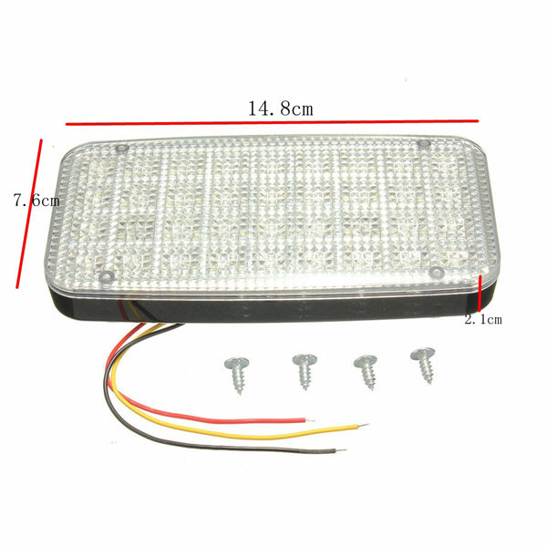 Beige 12V 36 LED Ceiling Dome Roof Interior Light White Lamp For  Car Auto Van Vehicle Truck Boat