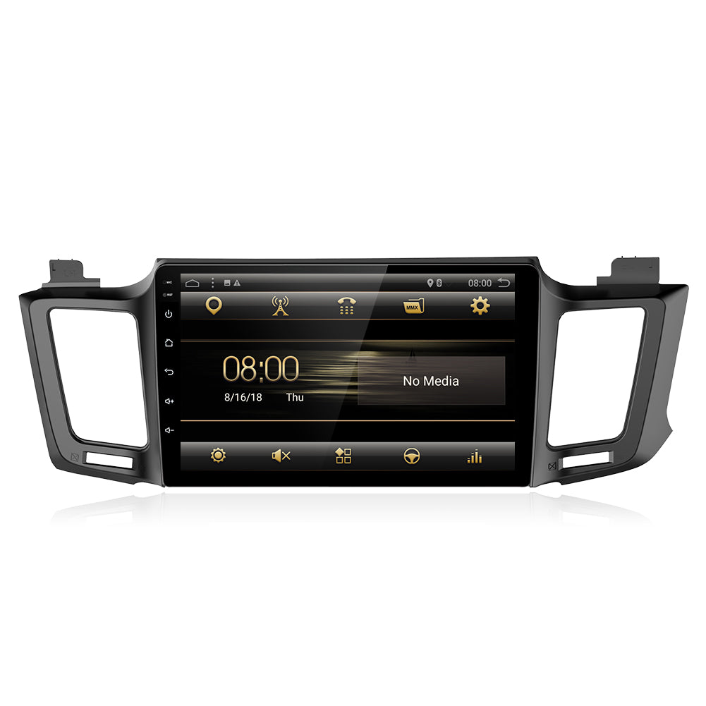 YUEHOO 10.1 Inch 2 DIN for Android 9.0 Car Stereo 4+32G Quad Core MP5 Player GPS WIFI 4G FM AM RDS Radio for Toyota RAV4 2013-2017 - Auto GoShop