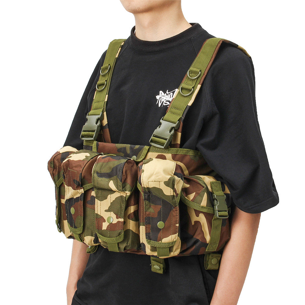 Dark Olive Green Tactical Vest Camouflage Tactics Belly Pocket Condor 7 Chest Rig Magazine Carrier Bag