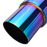 Light Sky Blue 2 Inch Inlet 3.5 Inch Outlet Car Motorcycle Bike Exhaust Muffler Pipe Tip Universal
