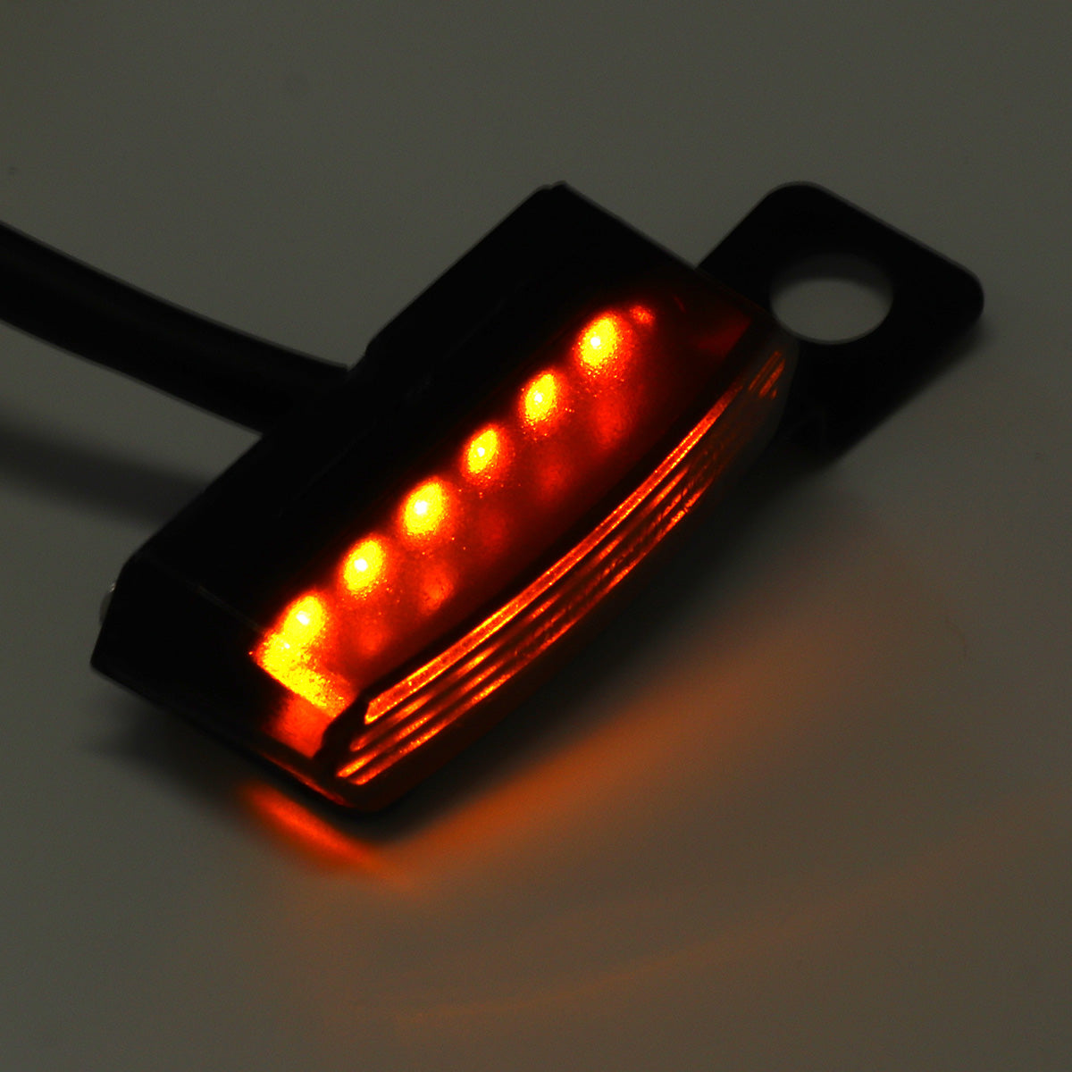 Orange Red 2pcs LED Turn Signal Indicators Flowing Running Water Light Amber Dynamic Motorcycle Bike Handlebar Mount
