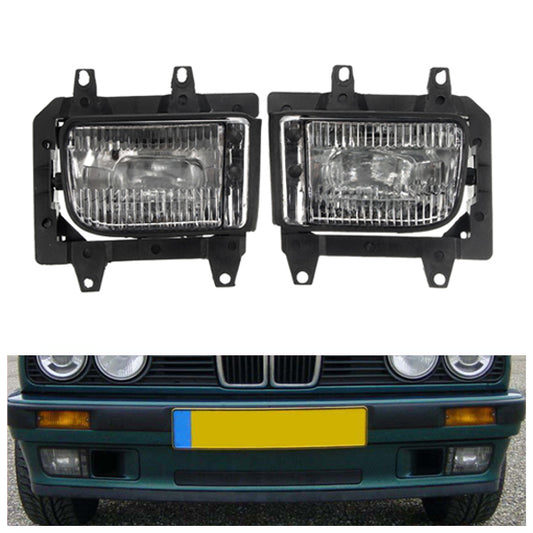 Goldenrod Pair Plastic Bumper Front Clear Fog Light Cover for BMW E30 318i 318is 325i 325is