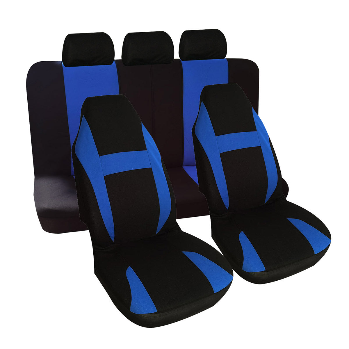 Dark Slate Blue 7PCS Universal Front Seat Covers Set Fit For Auto Car SUV Trucks