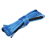 Cornflower Blue 15m 5500LBs Winch Rope String Line Cable With Sheath Synthetic Towing Rope Car Wash Maintenance String For ATV UTV Off-Road Motorcycle