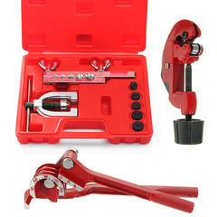 Orange Red Brake Pipe Line Repair Flaring Kit Pipe End Flarer Cutter Bender 25Fit 3/16'' OD Roll With 20Pcs Nuts