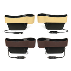 Light Goldenrod Universal Car Seat Crevice Box Storage Cup Holder Organizer Gap Inserted Stand