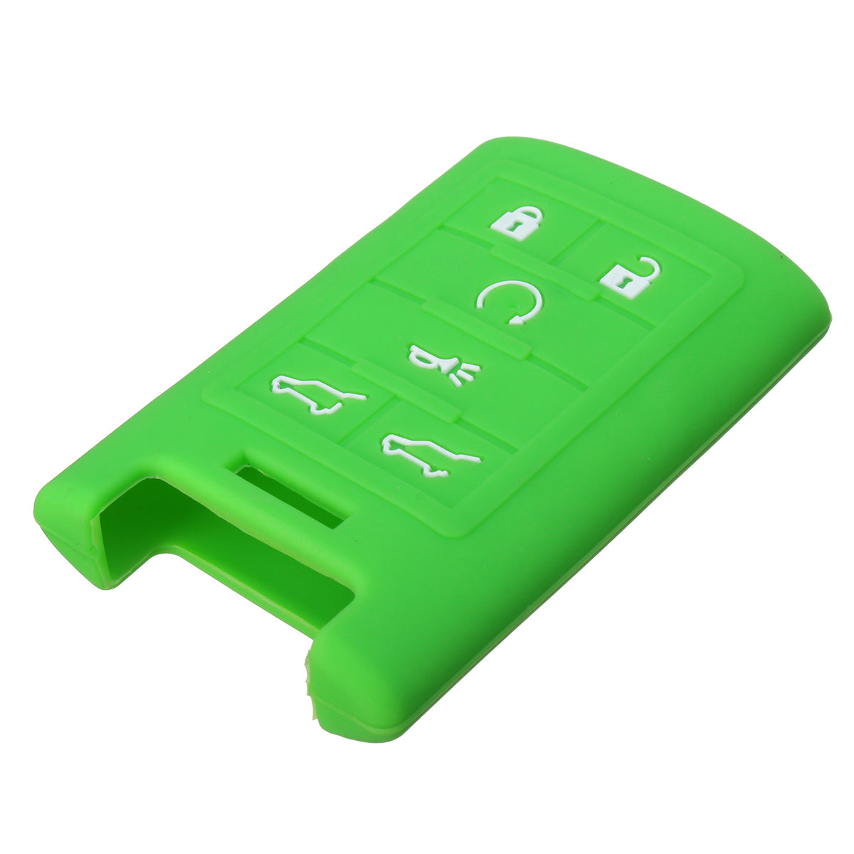 Lime Green 6 Buttons Silicone Remote Key Case Shell Cover Holder For Cadillac CTS Escalade