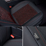 65x55x25 cm B92936 Black 5 PU Car Seat Cover Universal Fit Covers Adjustable Bench for 95% Types of Cars - Auto GoShop