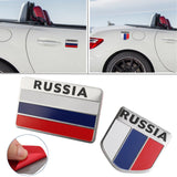 Midnight Blue 3D Aluminum Alloy Russia Flag Car Auto Stickers Decal Emblem 5 X 5CM