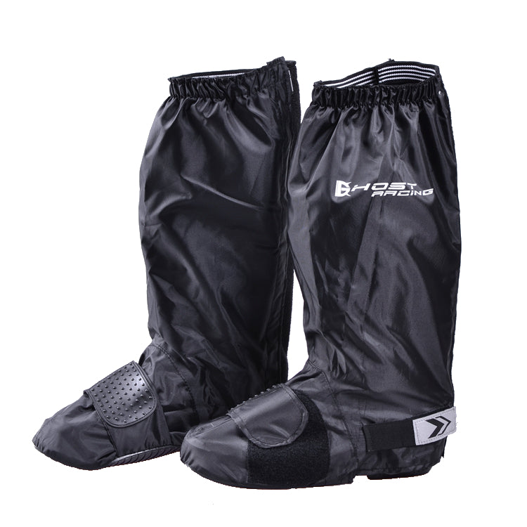 Dark Slate Gray GHOST RACING Waterproof Shoe Rain Covers Motocross Motorcycle Gear Bike Reusable Anti-Slip Rain Snowshoes