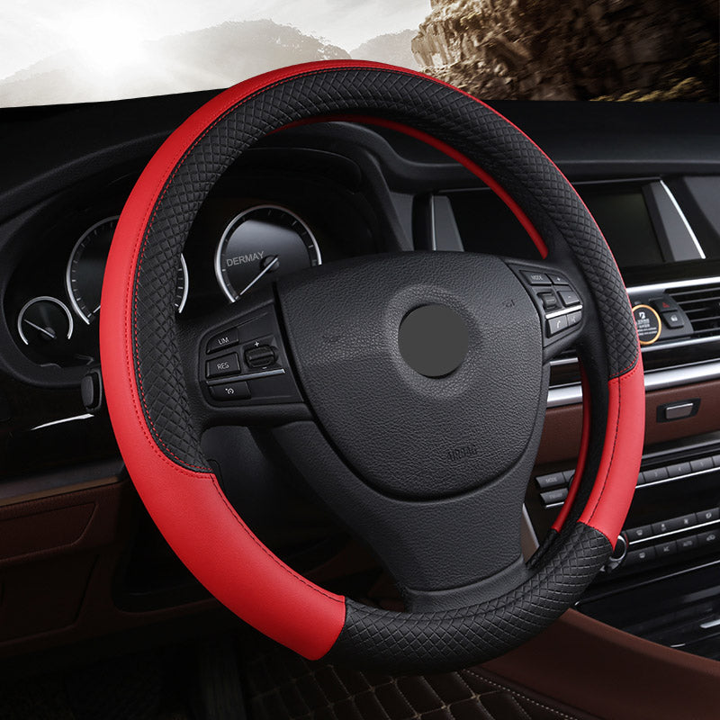Universal Leather Car Steering Wheel Cover - Auto GoShop