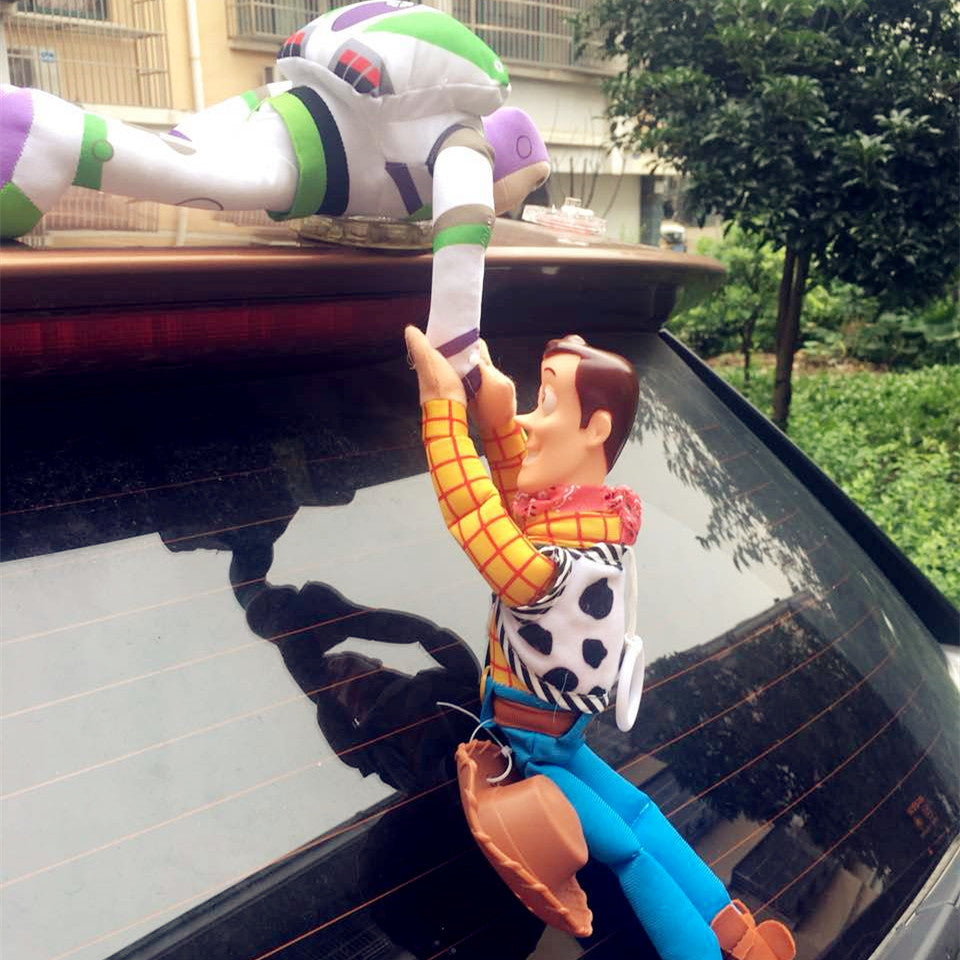 Sandy Brown Lovely Toy Story Sherif Woody Car Doll Plush Toys Outside Hang Toy Cute Auto Accessories Hot Sell Car Decoration Toy