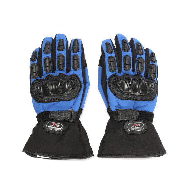 Steel Blue Motorcycle Motor Bike Warm Waterproof Skiing Gloves Light Winter Outdoor Sport  (Blue M)