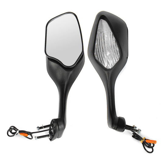 Dark Slate Gray LED Motorcycle Turn Signal Rear View Mirrors For Honda CBR1000RR 1000RR 2008-2013