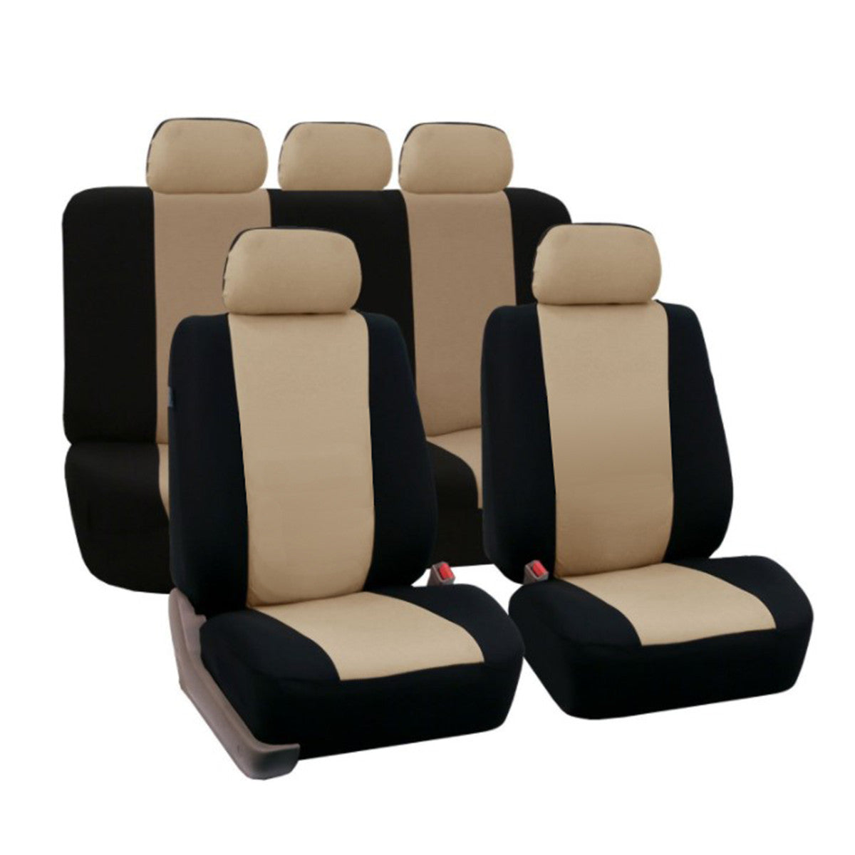 Universal Full Set Car Seat Covers Fit For Sedan Truck SUV Van 5 Heads 4-Colors - Auto GoShop
