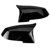 2Pcs Gloss Black Car Rear View Mirror Cover Cap For BMW F20 F21 F22 F30 F32 F36 X1 F87 M3 - Auto GoShop