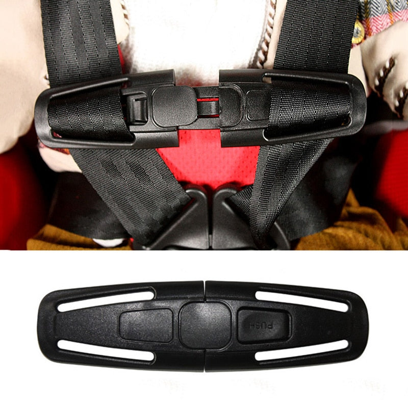 Tomato High quality Car Baby Safety Seat Strap Belt Harness Chest Child Clip Safe Buckle 1pc (Black)