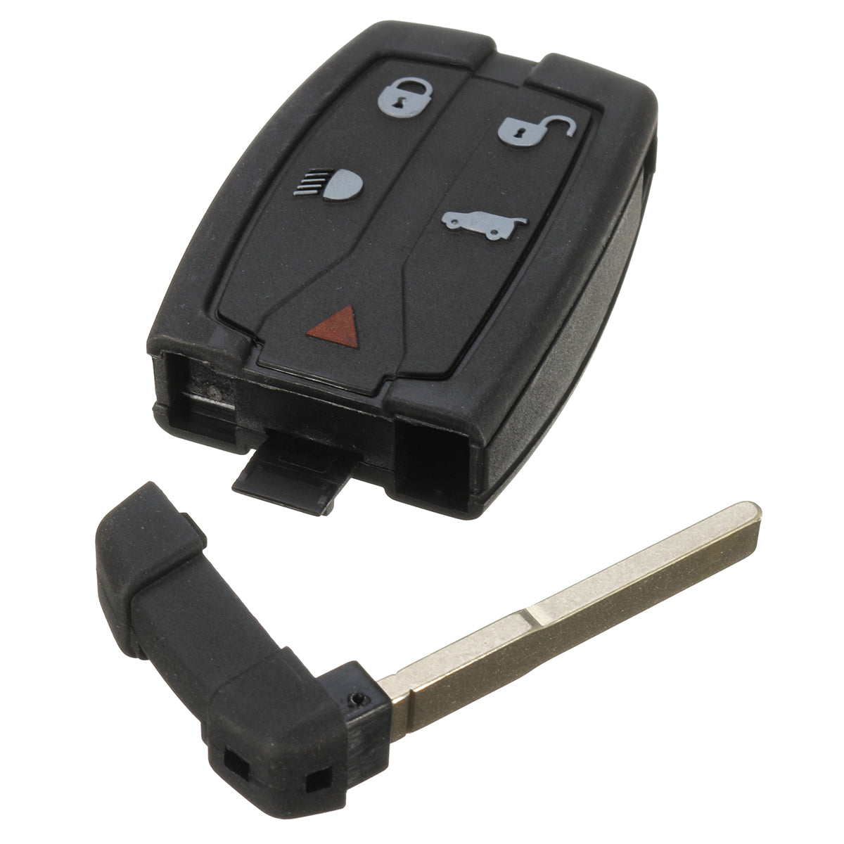 Dark Slate Gray 5 Buttons Remote Key Fob Cover Case + VL2330 Battery For Land Rover Freelander 2