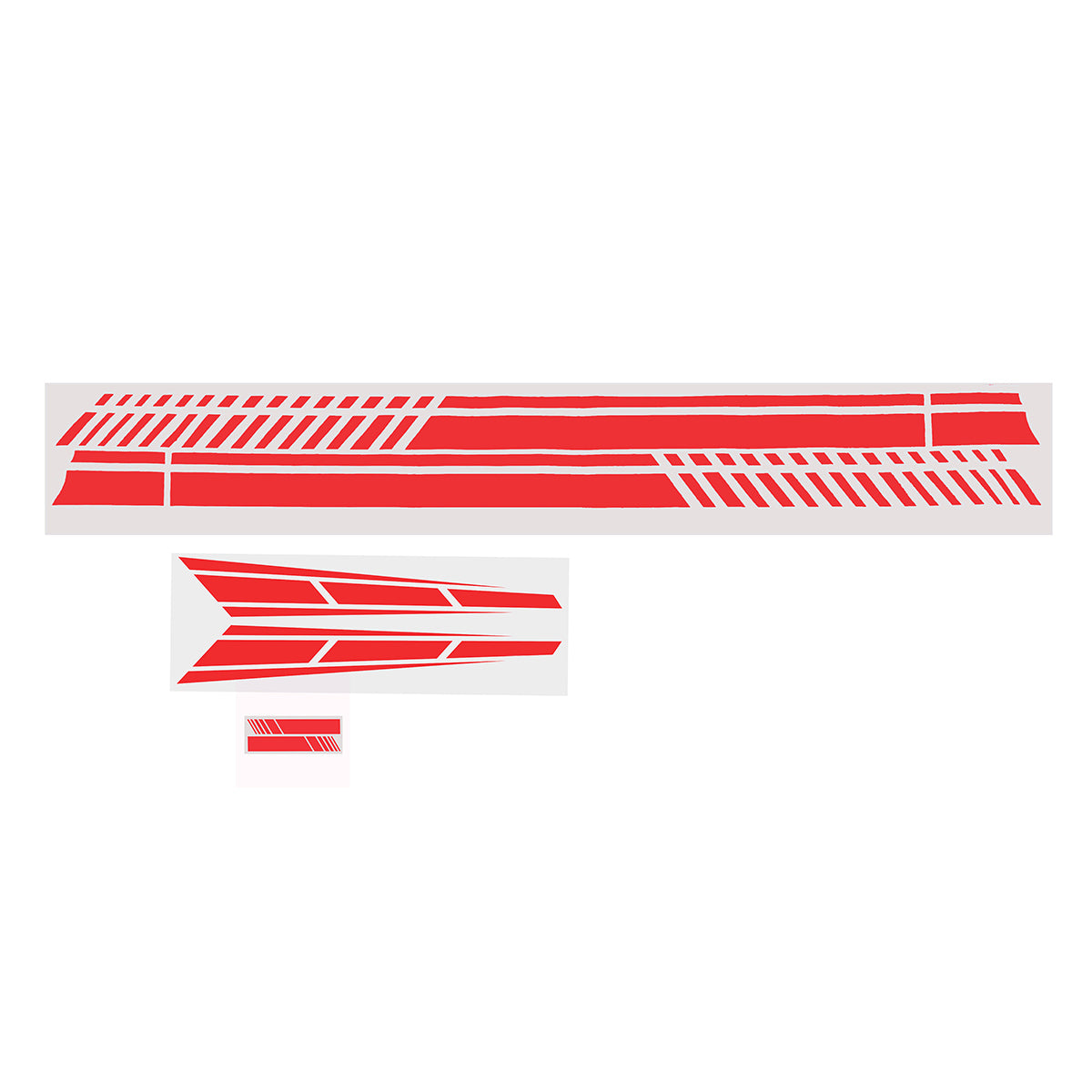 Orange Red 6PCS/Set Long Stripe Graphics Car Racing Side Body Hood Mirror PVC Decal Sticker
