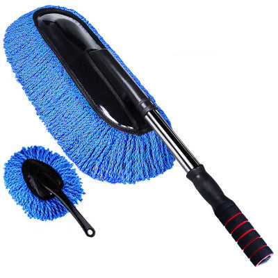 Royal Blue Car Wash Brush Cleaning Mop Broom Adjustable Telescoping Long Handle Car Cleaning Tools Rotatable Brush