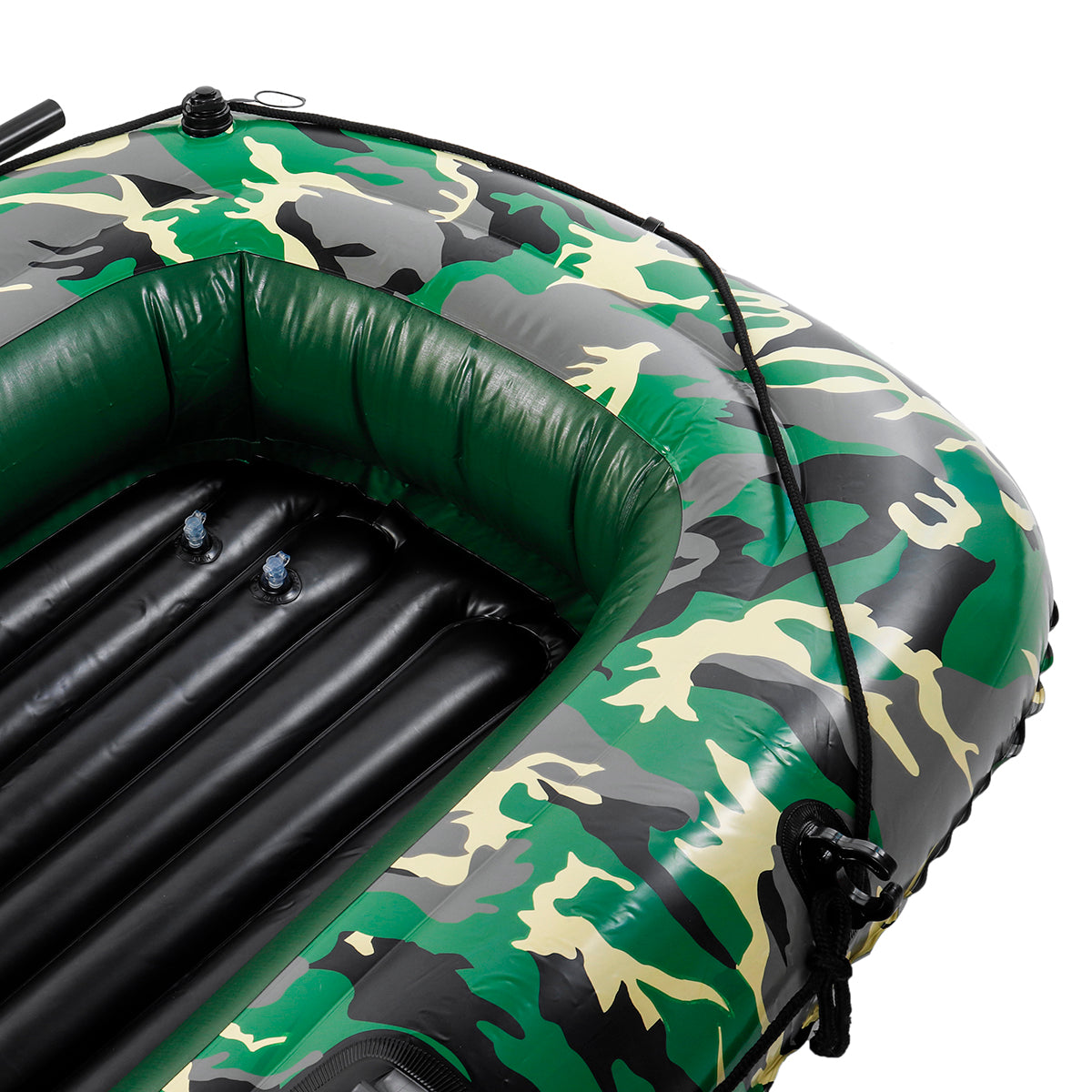 Dark Slate Gray Two Person Inflatable Fishing Boat Thickened Rubber Kayak Boat With Inflatable Pump Outdoor
